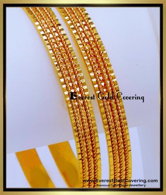 BNG913 - 2.8 Cute Daily Use Light Weight One Gram Gold Bangles