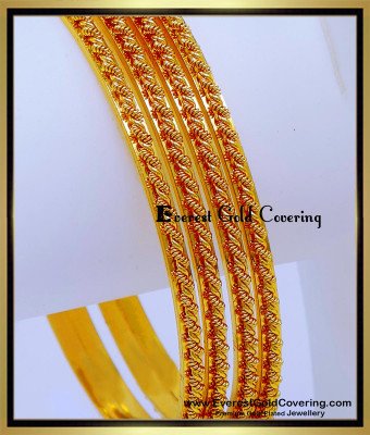 BNG918 - 2.6 Traditional Guaranteed Daily Wear Gold Bangles Set