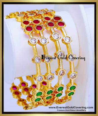 BNG970 - 2.8 Latest Festival Collection Impon Multi Stone Bangles