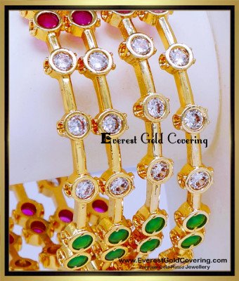 BNG970 - 2.8 Latest Festival Collection Impon Multi Stone Bangles