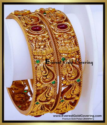BNG988 - 2.8 Antique Jewellery Artificial Lakshmi Bangles Online
