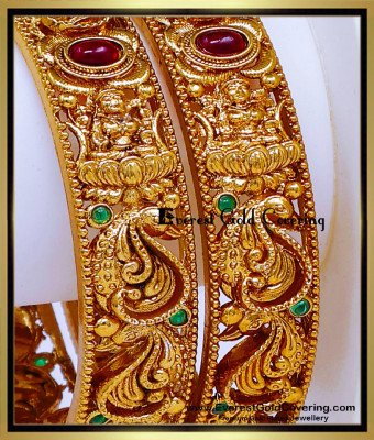 BNG988 - 2.8 Antique Jewellery Artificial Lakshmi Bangles Online