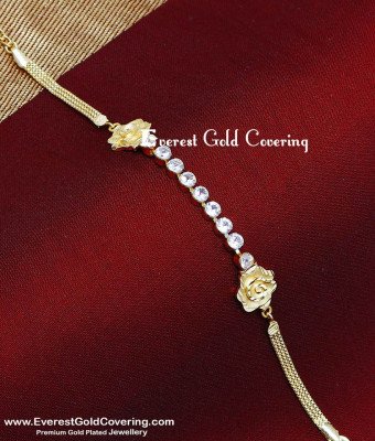BCT610 - Beautiful Gold Forming Jewellery White Stone Bracelet