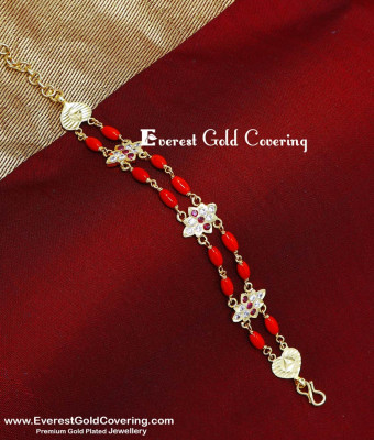 BCT615 - Traditional Impon Jewellery Coral Bracelet for Women