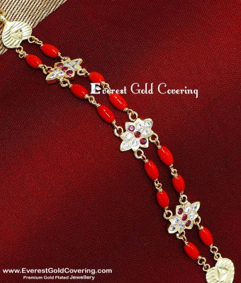 BCT615 - Traditional Impon Jewellery Coral Bracelet for Women