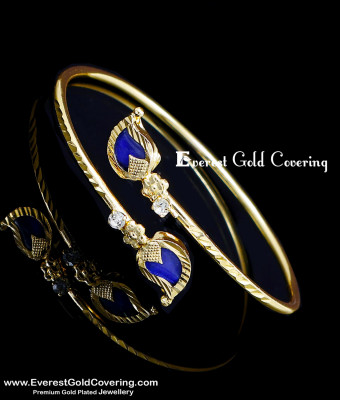 BCT635 - One Gram Gold Covering Blue Mango Palakka Bracelet Online