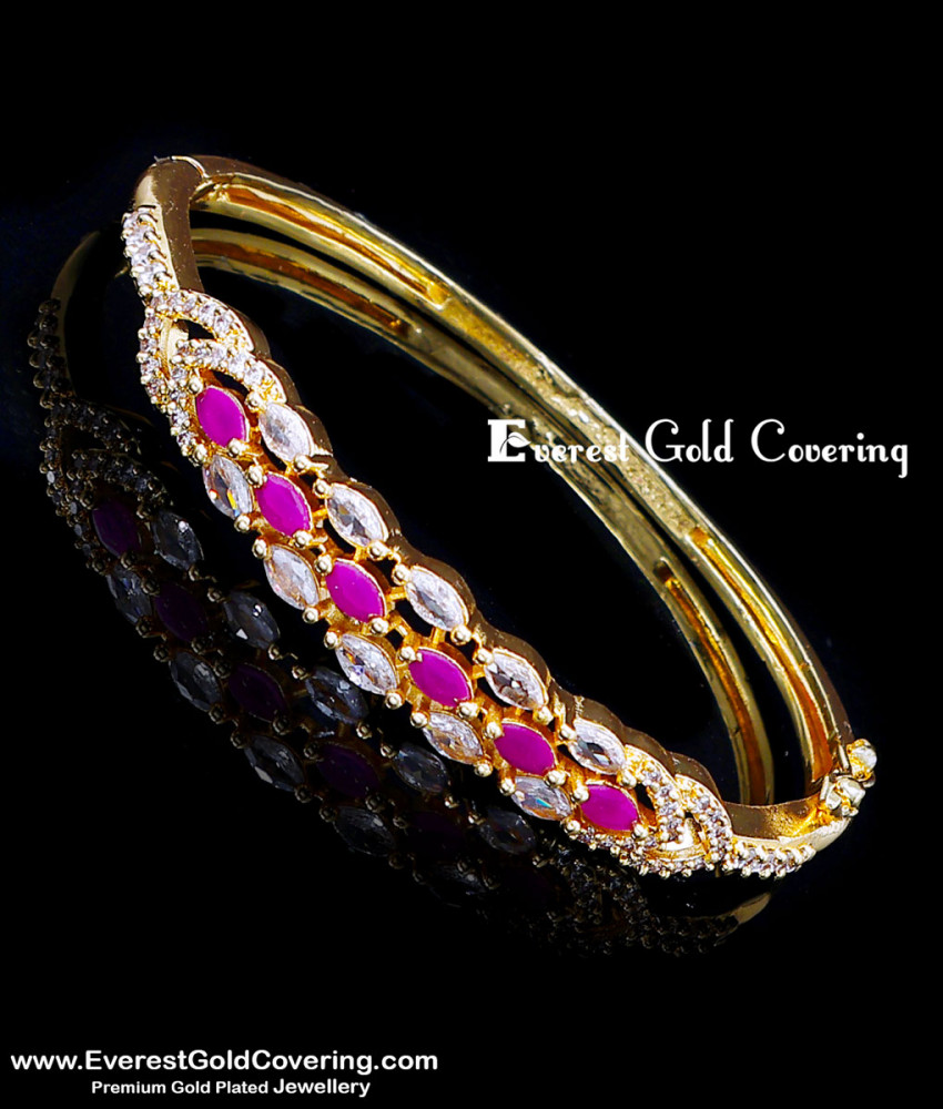 latest gold kada design for ladies