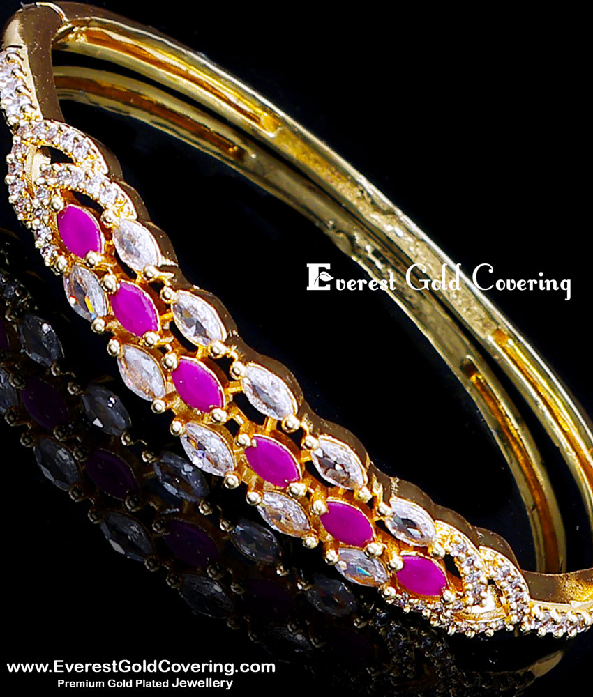 latest gold kada design for ladies