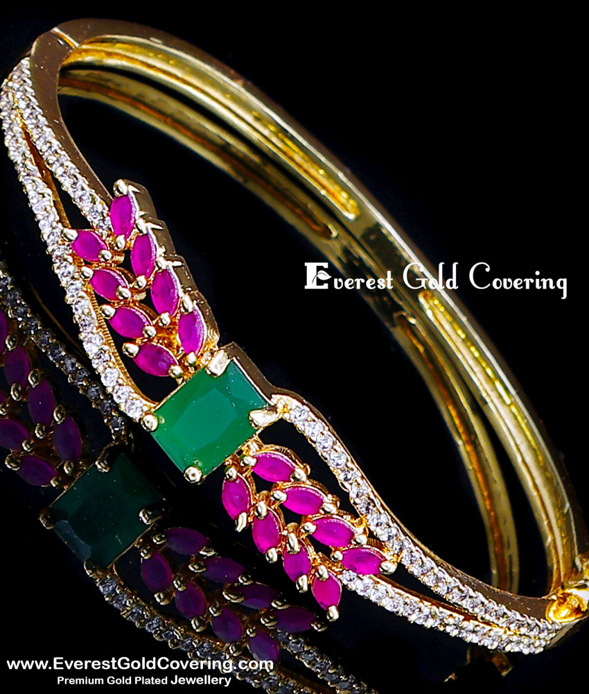 gold plated stone kappu design