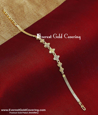 BCT663 - Trendy Gold Forming Without Stone Bracelet for Daily Wear