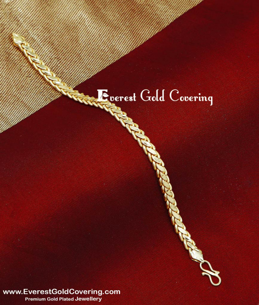 gold cuban link chain bracelet