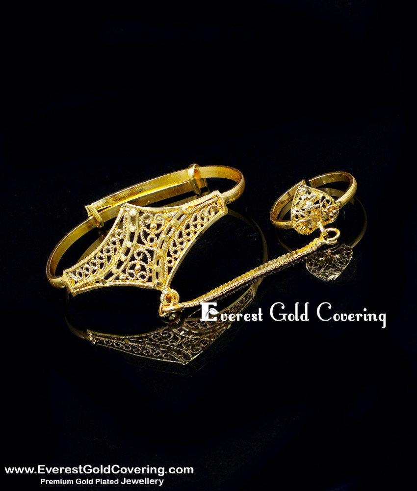 fancy baby bracelet with attached ring