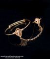 adjustable bracelet bracelet with ring attached gold