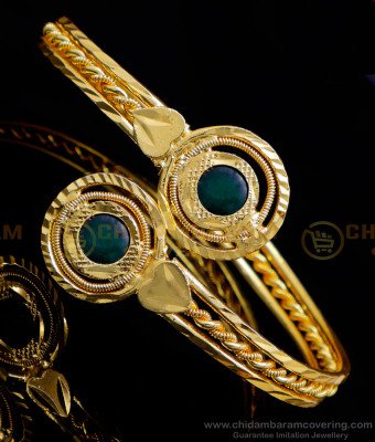 BCT445 - 2.8 Size Kerala Palakka Bangle Type Green Palakka Bracelet 