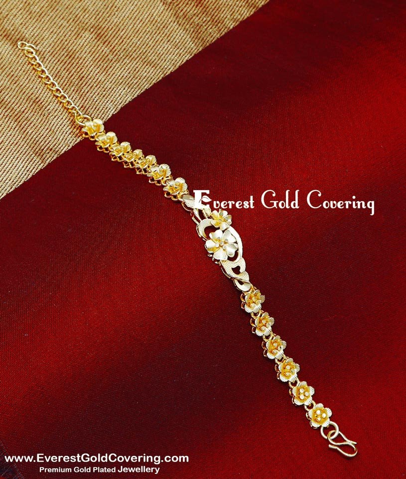 flower bracelet gold