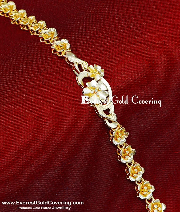 flower bracelet gold