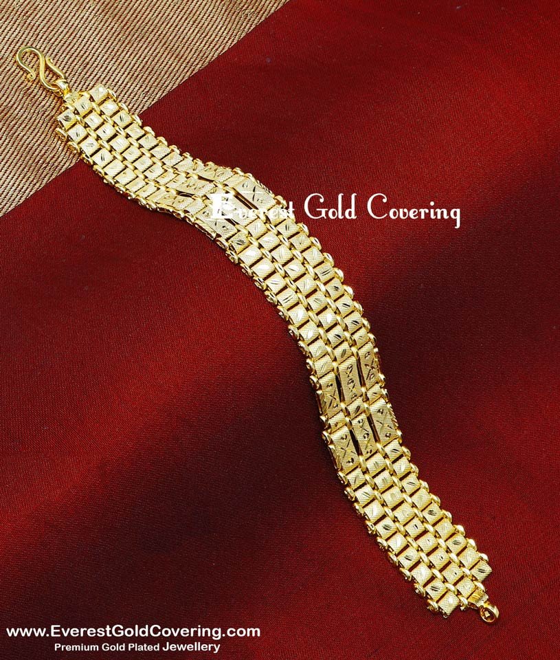 gold big bracelet designs