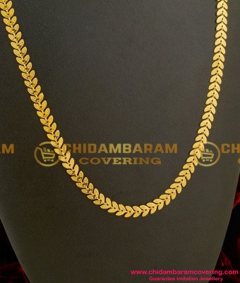CHN033 - Trendy Double Side Leaf Design Long Chain For Women Buy Online