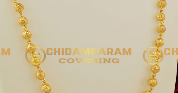 CHN036- Gold Plated Gold Beads Chain Design [Milagu Mani] Daily Wear ...