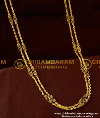 CHN042 - Rettai Vadam Glass Cutting Chain Design Two Line Gobi Chain Online