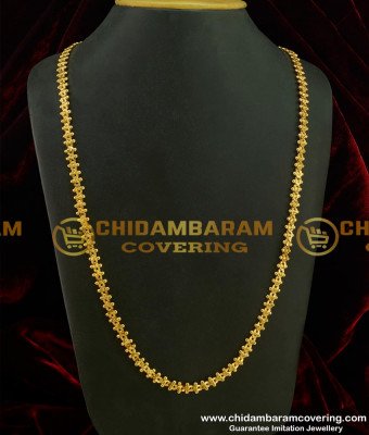 CHN082-LG - 30 Inches Traditional Design One Gram Gold Annamalai Chain Design Guarantee Chain Buy Online