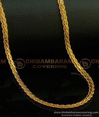 CHN142-LG - 30 Inches Light Weight Daily Wear Thick Gold Chain Look Guarantee Chain Online