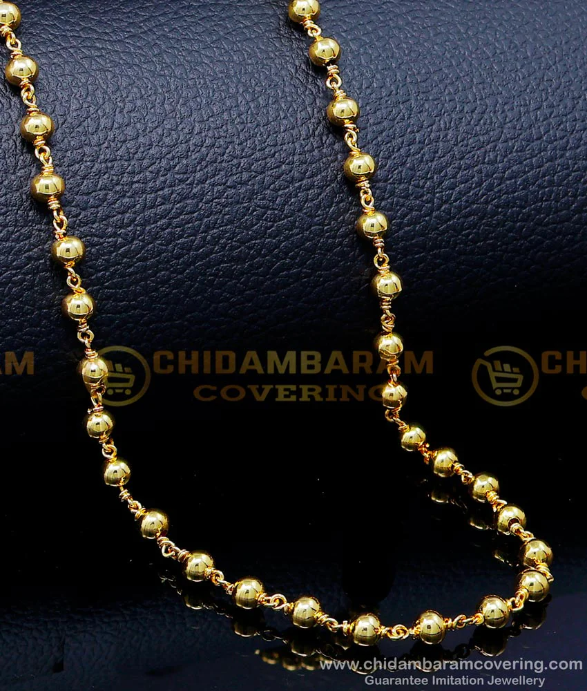 Buy 30 Inch Gold Design Gold Balls Chain Design Buy Online Shopping