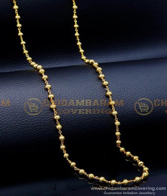 CHN305-LG - 30 Inch Gold Design Gold Balls Chain Design Buy Online Shopping