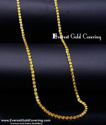 CHN409 - Gold Plated Light Weight Kerala Model Gold Chain Design