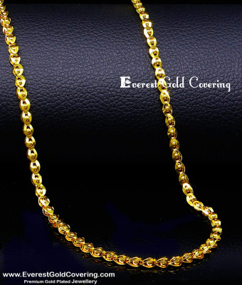CHN409 - Gold Plated Light Weight Kerala Model Gold Chain Design