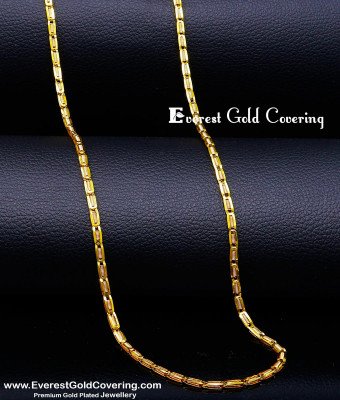 CHN410 - 1 Gram Gold Simple Wear Long Chain Models for Women