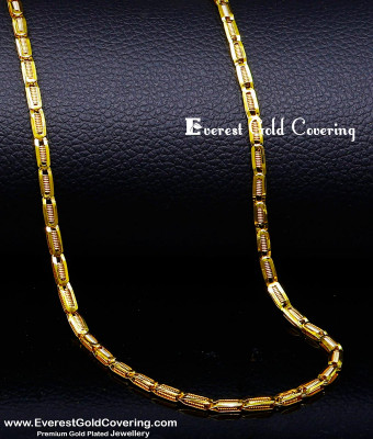 CHN410 - 1 Gram Gold Simple Wear Long Chain Models for Women