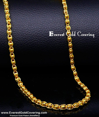 CHN411 - High Quality Gold Plated Kerala Chain Design for Women