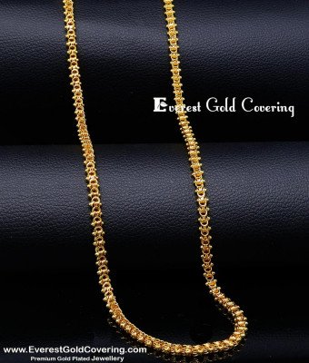CHN413 - Gold Design Gold Plated Kerala Wedding Chain Models