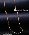 CHN428 - Gold Plated Red Crystal Beads South Indian Chain Design