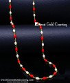 CHN430 - Traditional Micro Gold Plated Muthu Pavalam Malai Chain