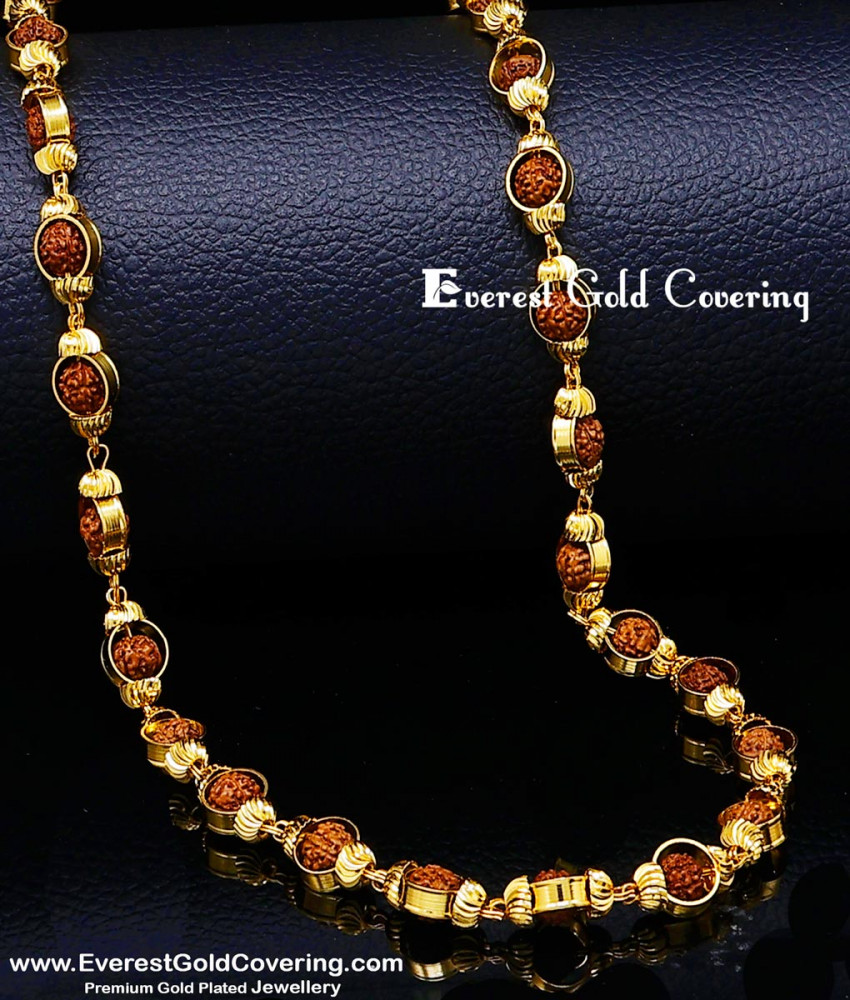 CHN432 - 2 Gram Gold Forming New Model Ruthratcham Malai Design