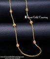Long gold-plated chain with ball design