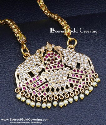 DLR324 - New Model Impon Muthu Design Gajalakshmi Pendant Chain