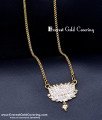 lotus design gold pendant