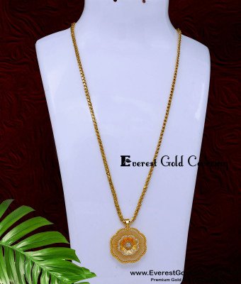 DCHN331 - Elegant Daily Wear White Stone Pendant Chain for Women