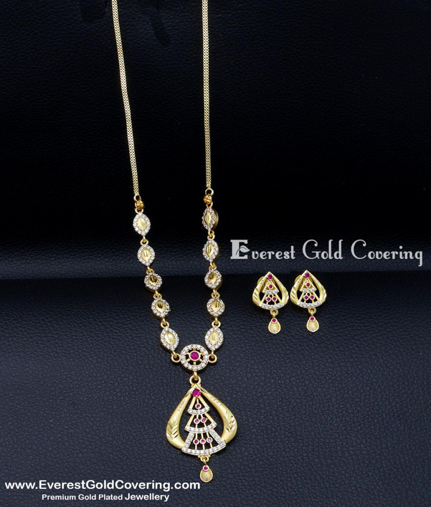 gold artificial pendant set online shopping