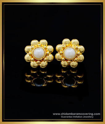 ERG1192 - Unique Pearl Earrings Gold Plated Studs Muthu Thodu for Women