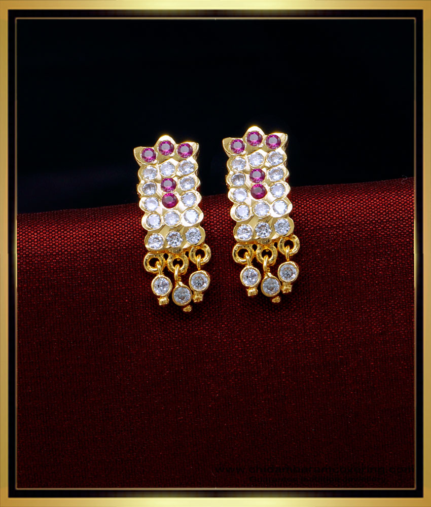 imitation jewelry,1 gm gold plated ear ring design, guarantee jewelry, stud, stone earrings, kal thodu, impon thodu, impon earrings, 