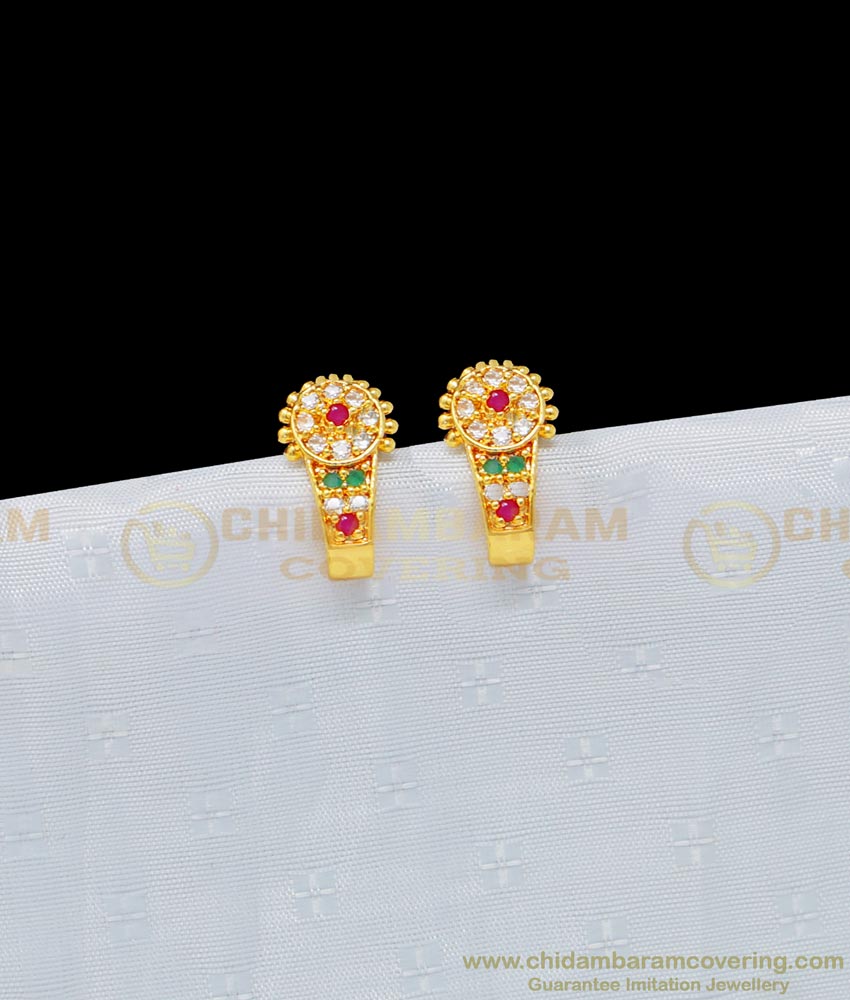 gold j shape earrings, earrings for kids, 