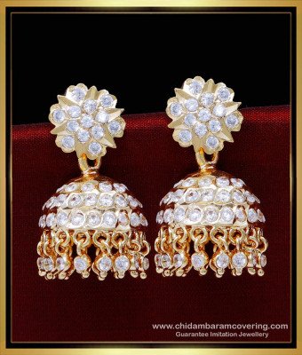 ERG1861 - Real Gold Look Impon Jhumka Gold Earrings Designs