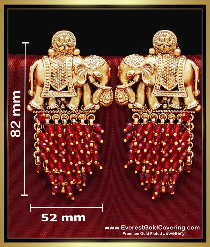 elephant design earrings
