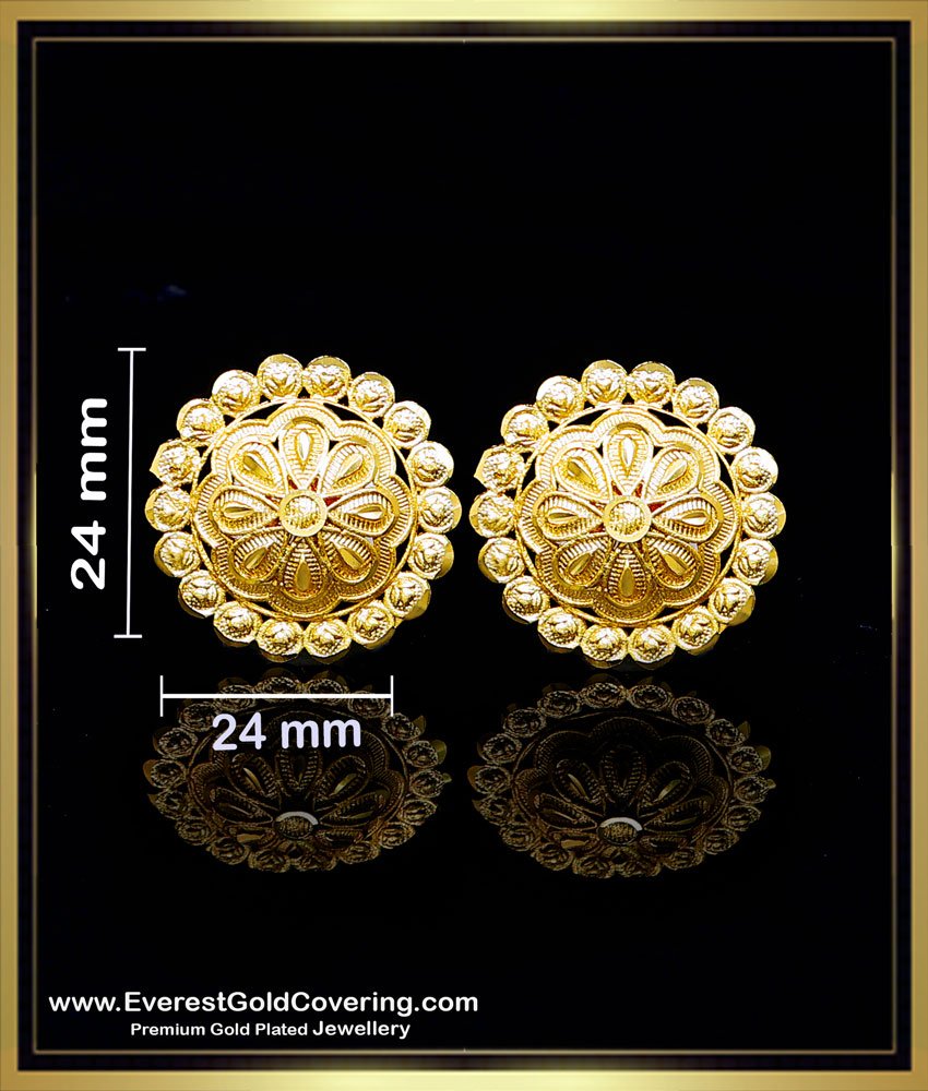 gold stud earrings design