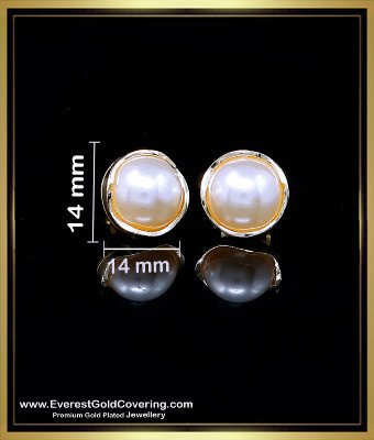 ERG2513 - Stylish Simple Round Big White Pearl Stud Earrings