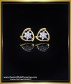 small white stone earrings
